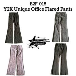 Y2K Unique Office Flared Pants (B2F-018)