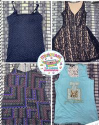 Vintage Y2K Cami, Tank & Lace Top Bundle – 10pcs M..