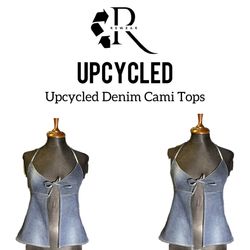 Upcycled Denim Cami Tops