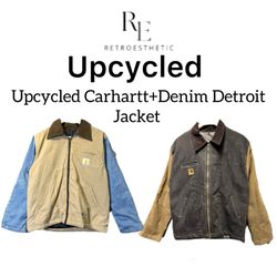 Upcycled Carhartt + Denim Detroit Jacket
