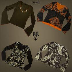 Y2K Earthy Tone Full Sleeve Tops (AA-1013)