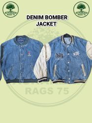 Vintage Denim Bomberjacke