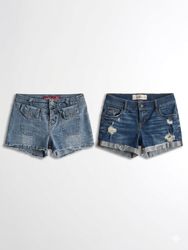 (FV-1694) Y2K Denim Shorts
