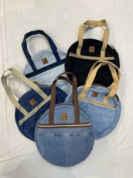 Upcycle Carhartt Denim Round Bag (DV -06)