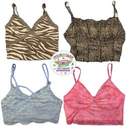 Vintage Y2K Animal Print & Lace Bralette Bundle – ..