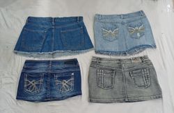CR9208 Upcycled Y2K Mini Denim Skirts