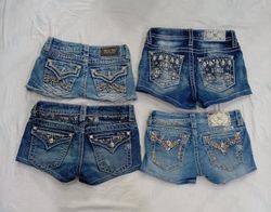 CR9220 Upcycled Miss Me Shorts
