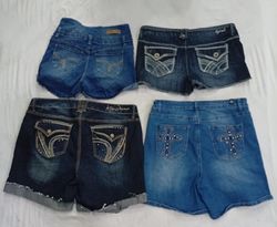 CR9222 Upcycled Y2K Mini Denim Shorts