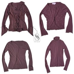 Y2K Chocolate Drift Full Sleeve Tops - SS-041
