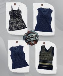 Y2K Midnight Noir Poly Blouse