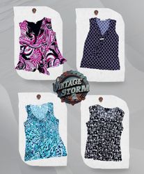 Y2K Printed Poly Blouse