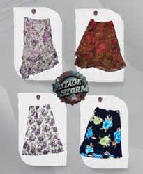 Y2K Floral Fusion Poly Skirt