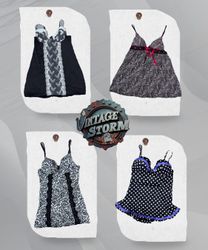 Y2K Midnight Tempt Babydoll Tops