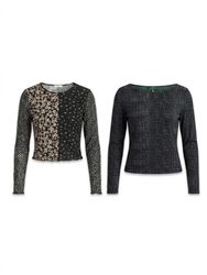 (FV-1722) Y2K Dark Academia Mesh Tops