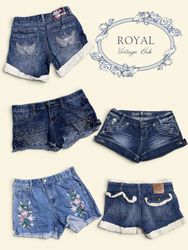 Y2K Vintage Denim Micro Shorts Collection