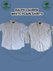 Ralph Lauren White Plain Shirts