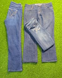 6329 ! Jeans a gamba larga e dritta senza marca