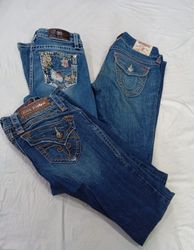 CR9250 Vintage Mix Branded Flare Jeans