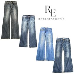 Y2K Paris Hilton Era Girl Denim Jeans RE-3403