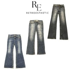 Y2K Paris Hilton Era Girl Denim Jeans RE-3728