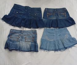 CR9260 Upcycled Y2K Denim Flowy Skirts