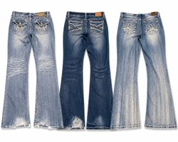 Y2K Embellished Embroidered Women Jeans