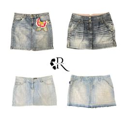 Y2K Unique Girls Denim Mini Skirts RW-2144