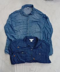 CR9264 Y2K Denim Blouses