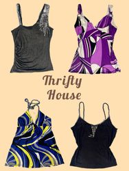 Y2K Sparkle & Swirl Tops(TH/486)