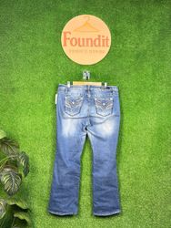 Y2K Embroidery and Embellished Flare Jeans