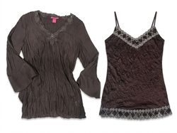 (FV-1744) Brown Tops Bundle | Y2K Evening Casual F..