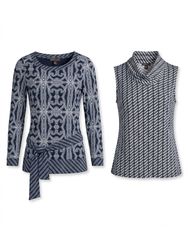 (FV-1743) Black White Printed Tops Bundle | Y2K St..