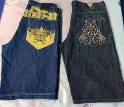 Hiphop embroidery and southpole jorts