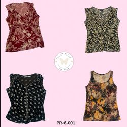 Y2K Printed Poly Short Sleeve Blouse | Trendy Vint..