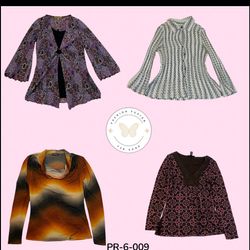Y2K Printed Poly Blouse Long Sleeve – Cute Streetw..