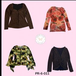 Printed Poly Long Sleeve Blouse – Trendy Y2K Casua..