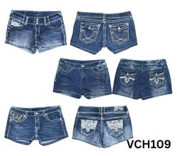 Embroidered y2k mini shorts VCH 109
