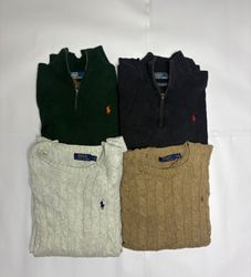 Ralph Lauren cable knits & Qtr zips