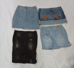 CR9276 Y2K Midi Denim Skirts
