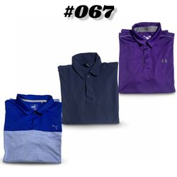 Vintage Sportswear Athletic Polo Shirts Trio — Pum..