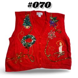 Vintage 90s Christmas Vest • Ultimate Holiday Gran..