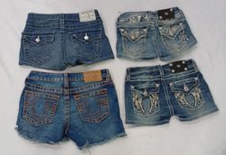 CR9309 Upcycled Miss Me & True Religion Kids Short..