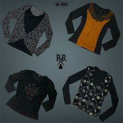 Y2K All Balck Rave Full Sleeve Tops (AA-1034)