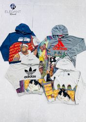 UPCYCLED Adidas & Mix Branded Hoodies - EVR0683