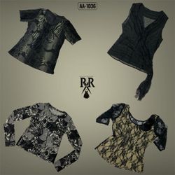 Y2K Black Gothic Mix Tops (AA-1036)