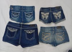 CR9312 Upcycled Y2K Mini Denim Shorts