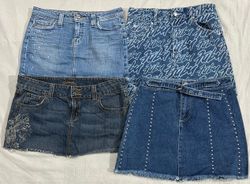 Y2k denim mini skirts (840)