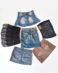 Y2k denim skirt mini skirts bundle (VM-16)