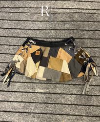 Upcycled Y2K Carhartt Patchwork Skirt
