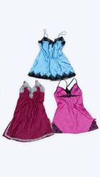 001 Vintage Y2K Satin Slip Dresses Bundle 10 Pcs L..